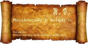 Moczkovcsák Vulkán névjegykártya